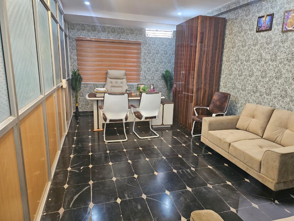 Director Office Cabin tiled floor